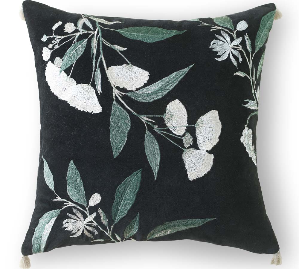 Kew Mimosa Charcoal Cushion